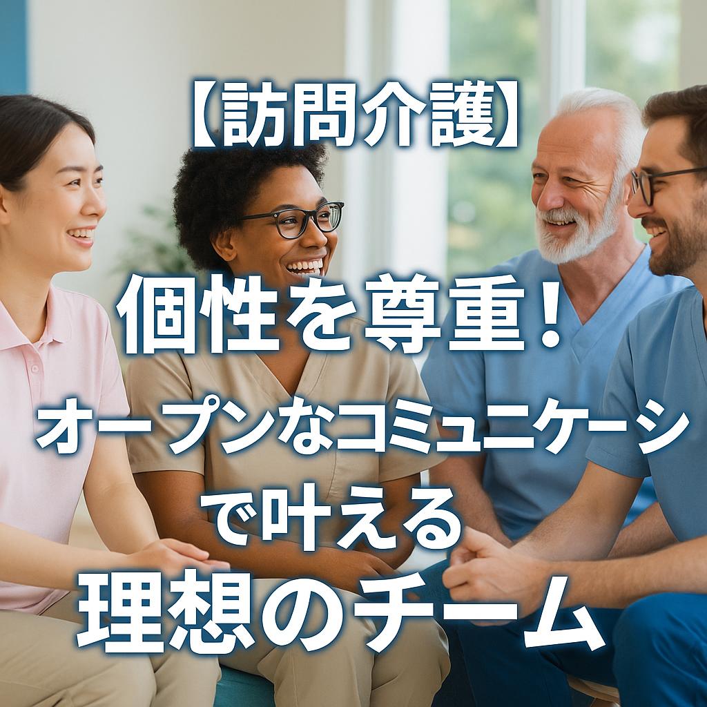 【訪問介護】個性を尊重！オープンなコミュニケーションで叶える理想のチーム